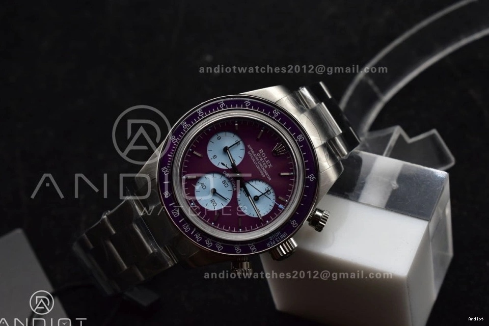 SS Purple Scona Daytona Dial 820 SA on Breathable Bracelet Edition SS ADGF Best 0816